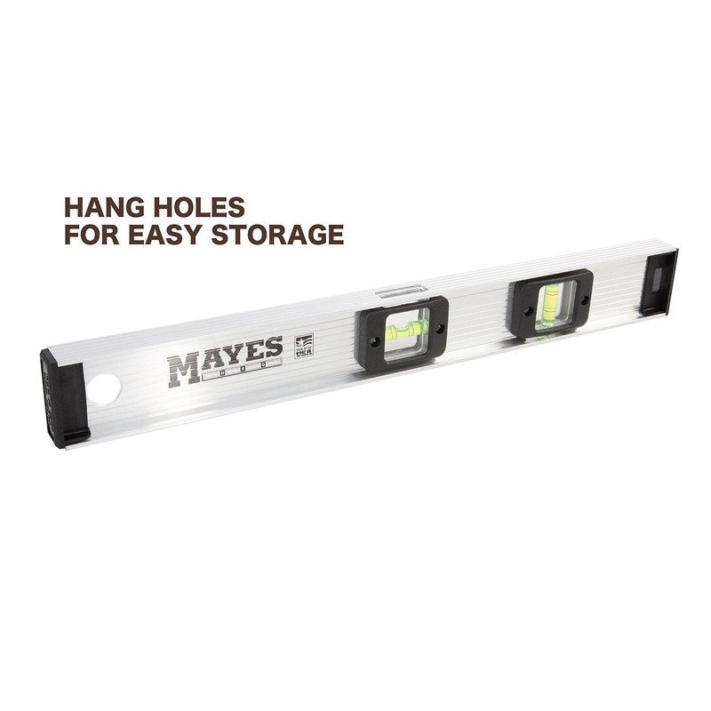 Mayes 10110 Aluminum 18 Inch Level, Proudly Made in USA