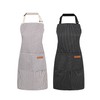 ARBINSON 2 Pack Cooking Aprons Adjustable Bib Apron for Women