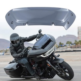 Bravema 6 inch Windscreen Motorcycle Wave Windshield Fit for Harley CVO Road Glide FLTRXSE, ST FLTRXSTSE, FLTRX 2023-2024(Smoke)
