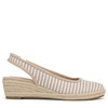 LifeStride Womens Kayden Wedge Sandal Tan/White Stripe 8 M
