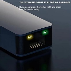 2500Mbps USB3.0 to RJ45 Ethernet Network Card RTL8156B High Speed Gigabit Adapter Drive Free for PC Laptop Win 7/8/10/11