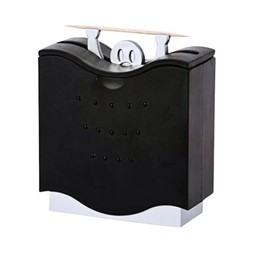 Senfu Toothpick Holder Toothpick Holder Dust Proof Hygienic Automatic One Push Pop Up Tabletop Black