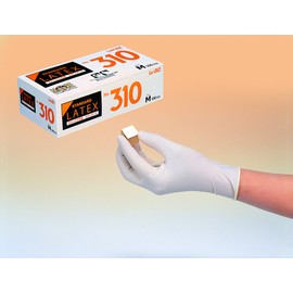 Yamato Factory No. 310 Latex Rubber Gloves, Size M, 100 Pieces