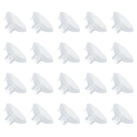 sourcing map 20Pcs Aquarium Suction Cup Clips, 6mm Airline Tube Holders Clamps Cup Holder Sucker Tube Sucker for ID Airline Tubing Fish Tank, Clear