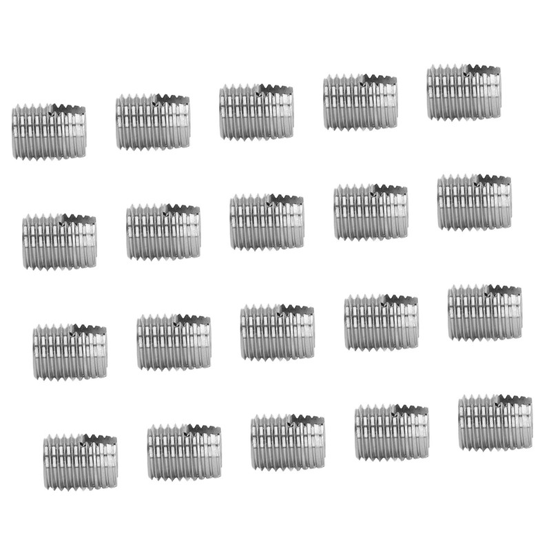 20PCS Self Tapping Insert Stainless Steel Slotted Wire Thread Repair