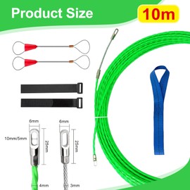 JurciCat 10 m Cable Retracting Aid Retractable Wire Retractable Wire Pull Wire Retractable Aid with Retractable Spring for Cables and Electrical Installations