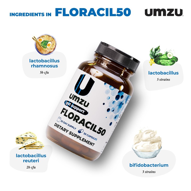 UMZU Floracil50 Probiotic Supplement 30 Day Supply – 50 Billion
