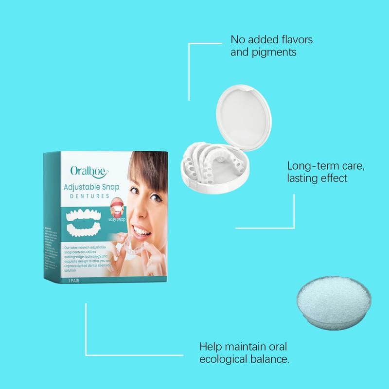 Oralhoe Adjustable Buckle Dentures, Comfortable Adjustable Dentures To Fit The