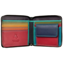 Visconti Spectrum Picasso Zip Around Leather Wallet RFID and Tap n Go SP29 Red Hawaii