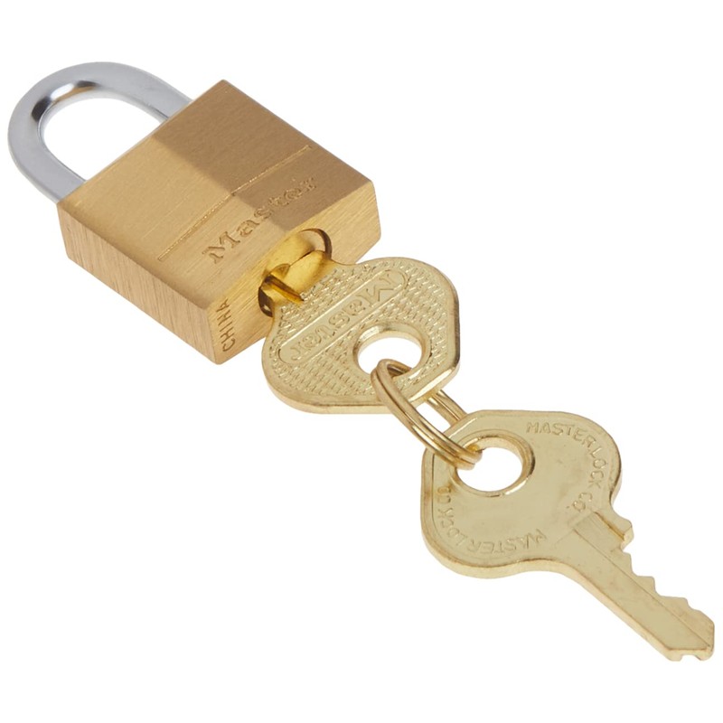 Master Lock Padlock, Solid Brass Lock, 3/4 in. Wide, 120Q