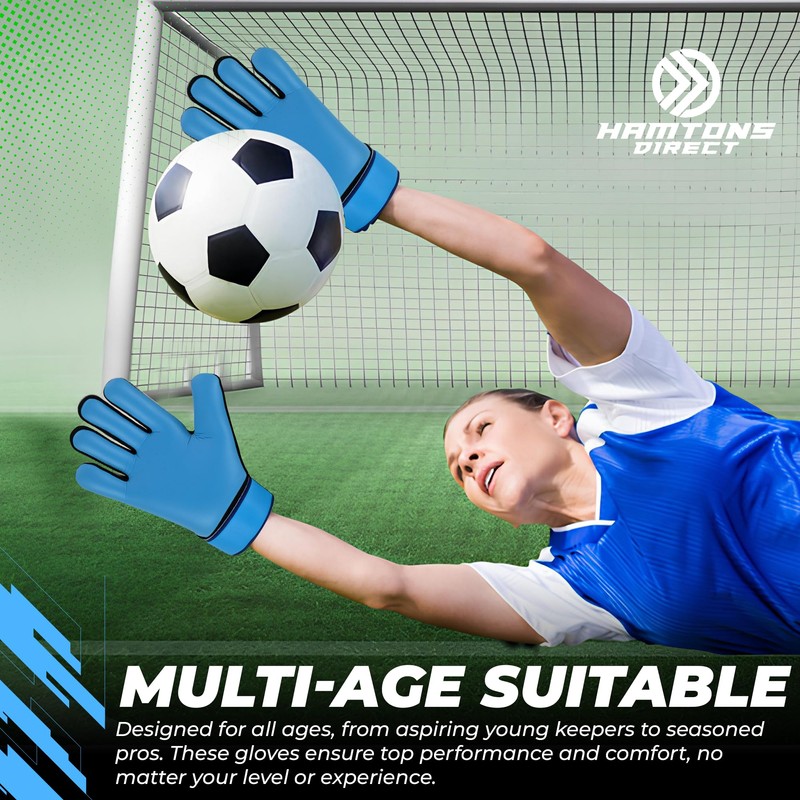 Hamtons Professional Goalkeeper Gloves - Durable Grip, Anti-Slip Design with