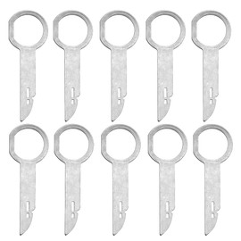 YIXISI 10 Pieces Car Radio Release Key Shackle, Removal Key Release Tool for Car, Horizontal Release Slot Compatible with Car 6000 CD, Sony 6