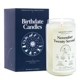 Birthdate Candles, November 22 - Sagittarius Zodiac Scented Candles Birthday Gift - Rose, Neroli & Water Lily Scent - All-Natural Soy & Coconut Wax, 60-80 Hour Burn Time - Made in USA