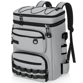 LGAG Fishing Tackle Backpack, Lightweight Waterproof Tackle Box Bag with Rod Holders for Saltwater & Freshwater Fishing, Gear and Equipment Storage, Outdoor Gift for Men