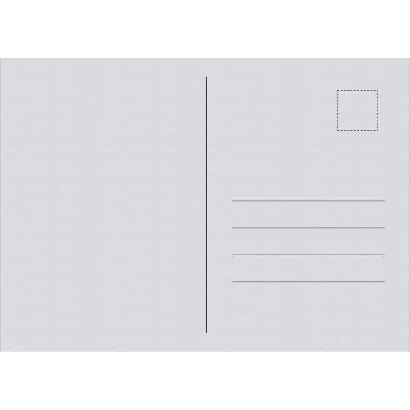 100 Blank Postcards, White, DIN A6, Creative Crafts, Design Individual