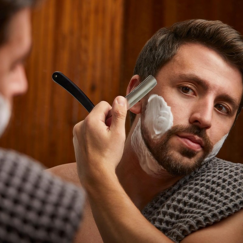 Union Razors SR3 Straight Edge Razor with Smooth Black Handle