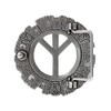 Cowboy Craft Unique Biker Buckle Antique Peace Sign Engraved Buckle