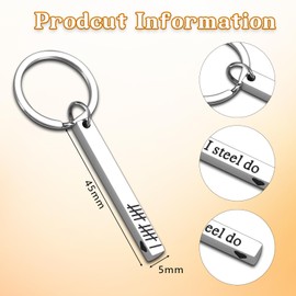 11th Anniversary Steel Gifts for Her Him, Steel Gifts for 11th Anniversary, 11Year Wedding Anniversarys Gift for Wife Husband, 11 Year Anniversarys Keychain for Couples, Christmas Gift for Women Men