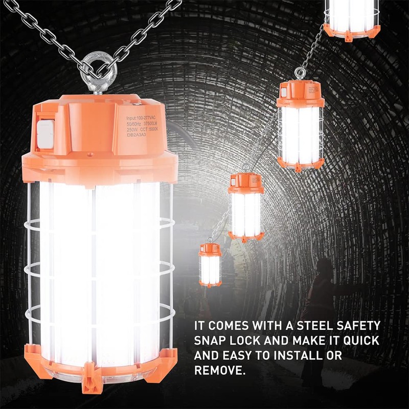 NS 250W LED Temporary Work Light 37,500 Lumens Construction Lights