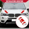 Hihaha Hood Stripe Pattern Sticker/Outer for Car/Durable / 1 Pcs