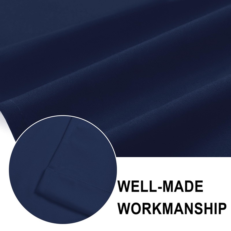 DWCN Valance Curtains for Living Room, Navy Valances for Small