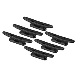 PATIKIL 3 Inch Nylon Boat Dock Cleat 6 Pack Kayak Small Rope Tie Cleat Dock for Marine Deck Boats Canoes Kayak, Decor, Black