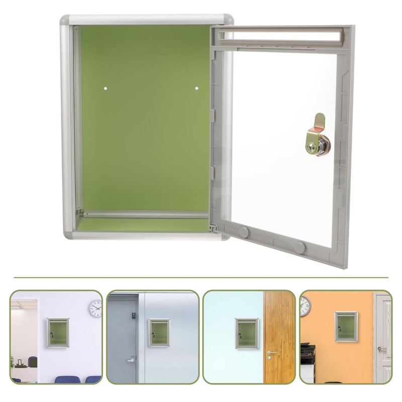 STOBOK Clear Acrylic Suggestion Box with Slot and Lock, Transparent