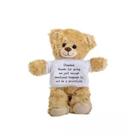 SpreadPassion Stepdad Teddy Bear, Stepdad Gift, Gift Stuffed Animal, Plush Teddy Bear with Tee