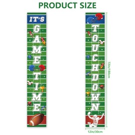 Football Door Banner, Football Field Backdrop for Football Party Supplies, Football Backdrop for Tailgate Party Decorations, Football Sports Decorations for Party, Football Party Decor 72x12 Inch