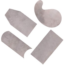 DEF Manganese Steel Cabinet Scrapers Tool, High-strength and Wear-resistant, including Rectangular Concave/Convex Gooseneck for Woodworking Scraper, Set of 4