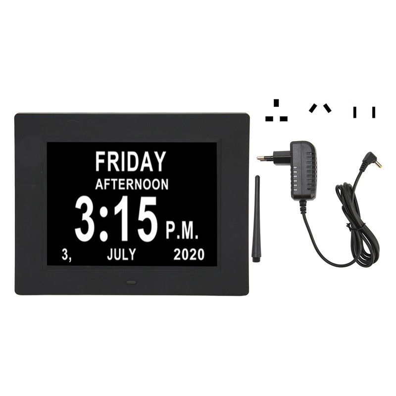 Digital Day Clock 7 Inch Auto Dimmable Clock with Unabbreviated
