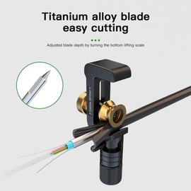 Fiber Optic Cable Stripper FTTH Armored Fiber Cable Slitter, Armored Mid Span Cable Slit and Ring Tool, Cable Jacket Stripper TAWAA ACS-1 For 8-28.6mm Stripping Knife Cutter