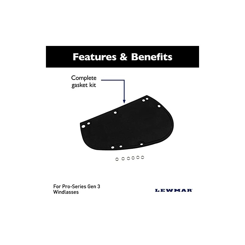 Lewmar 3rd Generation Replacement Gasket Kit for Pro-Series Windlasses, Chain