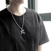 Wchama Fire Kanji Elements Necklaces for Japanese Stainless Steel Pendant