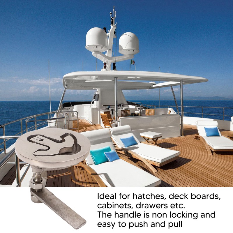61x57mm Boat Cam Latch Marine Flush Hatch Pull 316 Stainless