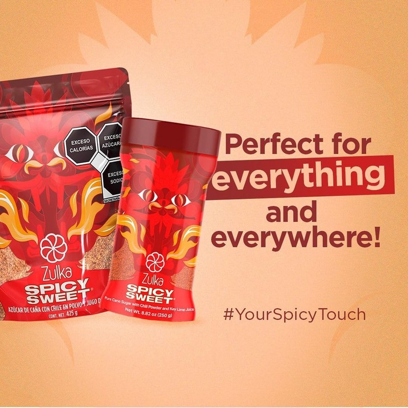 Zulka Spicy Sweet, Pure Cane Sugar with Chili Powder and