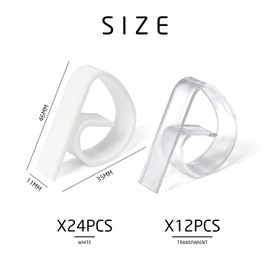 GVSAVY 36pcs Tablecloth Clips, Plastic Tablecloth Clips, Thick Tablecloth Clips, Tablecloth Holder, for Thick and Thin Tables Indoor and Outdoor (Clear and White)