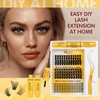 QUEWEL Lash-Cluster Kit 144Pcs D Curl Mixed 3 Styles Eyelashes-Individual