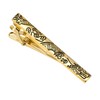Rockyu Dragon Pattern Tie Clip, Men's, Gold & Silver, Metal,