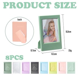 8 Pieces Of Mini Photo Frames, Creative Photo Stands, Desktop Decorations, 3-Inch Small Photo Frames, Mini Table Decorations, Vertical Photo Frames