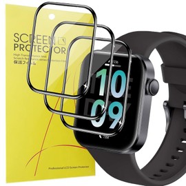 Blueshaweu Screen Protector Compatible with AZTTKIA Smartwatch 1.83 Inch P2, HD Clear Flexible TPU Screen Protector [Pack of 3] for AZTTKIA P2 Smartwatch (Black)