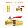GASHER 6PCS 3/8 Inch Brass Mini Ball Valve, Shut Off