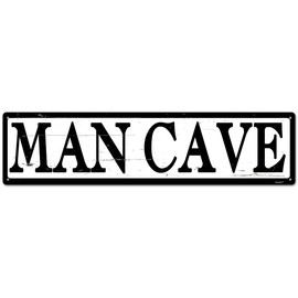 Man Cave Sign,Garage Wall Decor,Home Office BAR Sign "MAN CAVE" 4 * 16" Metal Aluminum Sign