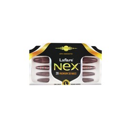 Laflare NEX 3D NAIL, Handcrafted LONG, XLONG Length Acrylic Fake Press On Nails with Nail Glue, Manicure Stick, Mini File (Long, Coffin, Modern Rose)