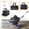 Justzon Rolling Tool Bag with Wheels - Aluminum Alloy Trolley