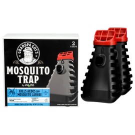 Grandpa Gus's Mosquito Trap - Outdoor Water Activated Mosquito Breeding Control Solution, Protects up to 1500 sq ft (Pack of 2)