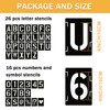 42 Piece Letter Stencil Set, 10 cm Reusable Letters Numbers