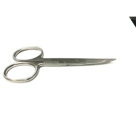 Sandbros Premium Manicure Scissors Multi-Purpose Stainless Steel Cuticle Pedicure Beauty Grooming Kit for Nail, Toenail, Eyebrow, Eyelash, Dry Skin Curved Blade 9cm