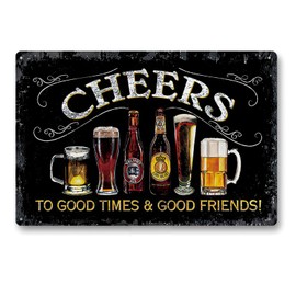 Yewseas Vintage Metal Sign Decor Vintage Wall Decor 8x12 Inches for Home Cafe Bar Club