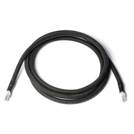 Spartan Power 20 Foot 1/0 AWG Black SpartanFlex Battery Cable with 5/16" Ring Terminals